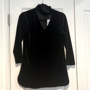 Ralph Lauren Womens top. Size Small. New with tag. Black velvet.